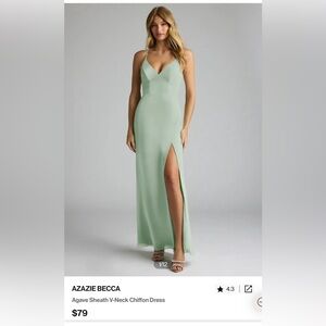 Azazie Becca dress Matcha
